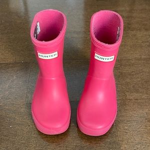 Hunter Toddler Pink Boots size US 6